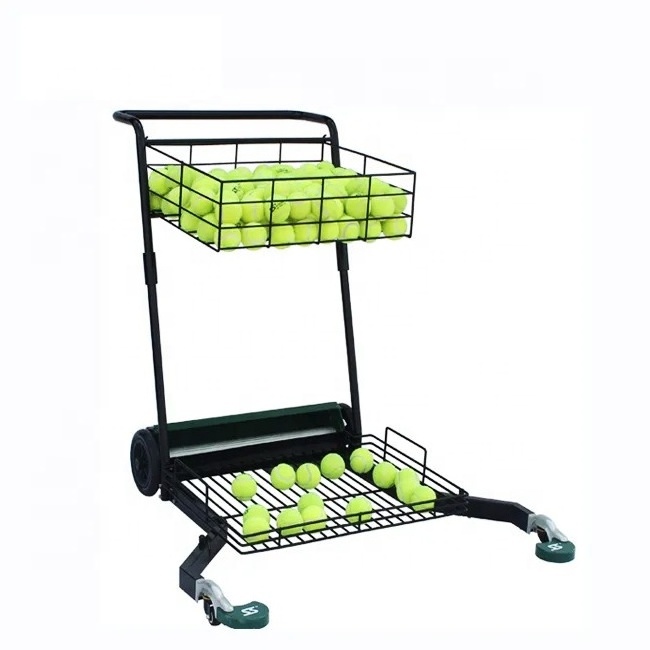 Custom Multipurpose Outdoor Sports Tennis Ball Collection Cart Supermarket Products Shopping Trolley Cart