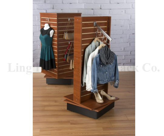 Custom Style Store Men Suit T Shirt Women Clothing Dress Handbag Hats Shoes Metal Wood Display Rack Stand