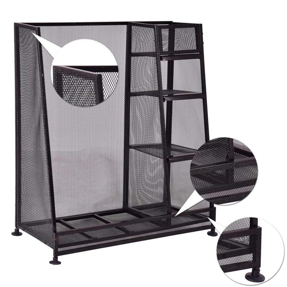 Screen Mesh Design Sporting Goods Store Golf Clubs Shoes Display Stand Golf Bags Organizer Storage Rack