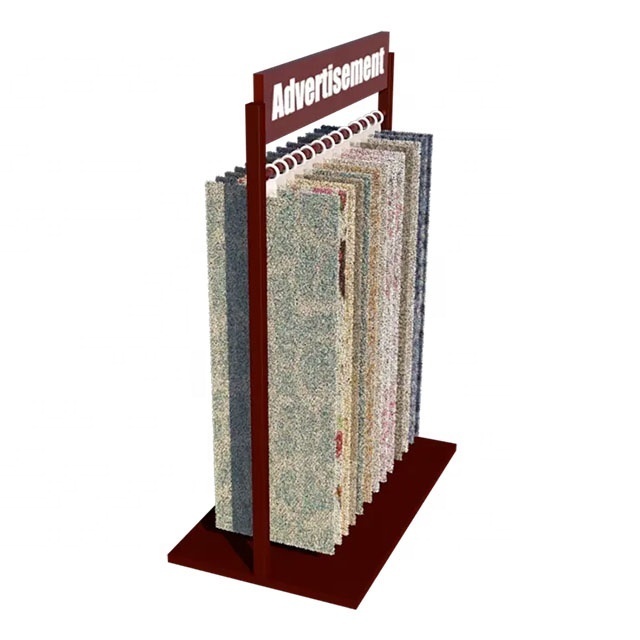 Custom Design Retail Store Living Room Carpets And Rugs Metal Display Rack Outdoor Floor Grass Carpet Display Stand