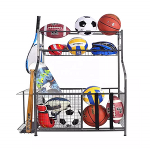 Shop Sport Goods Tennis Racket Baseball Bat Rugby Football Basketball Accessories Garage Metal Storage Rack Display Stand