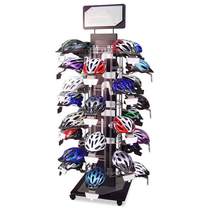 Custom Motorcycle Bike Safety Helmet Metal Display Stand Store Sports Hats Full Face Helmet Display Rack