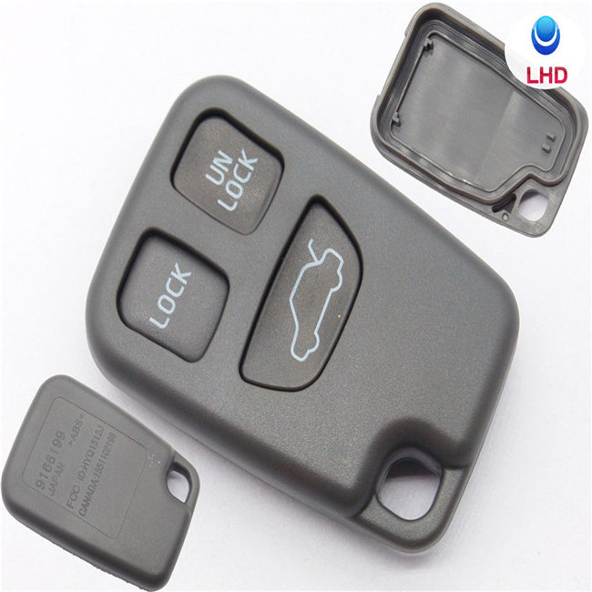 3 BUTTONS Remote FOB Car Key Shell Uncut Blade Key Case Replacement Auto Key Cover For VOLVO S70 V70 C70 S40 V40 98-05