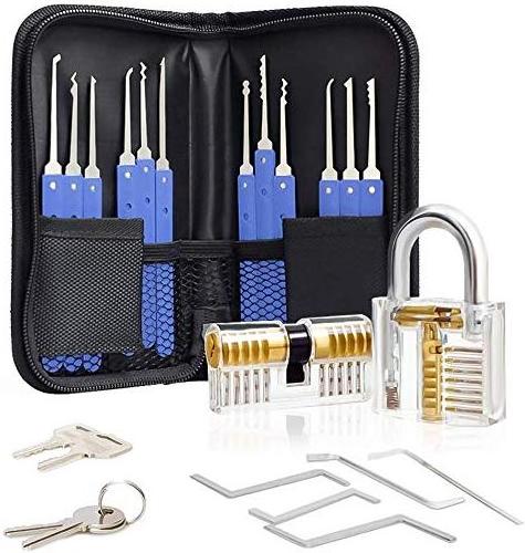 Free Shipping 12 and 5 professional Lock Pick Set with 2pcs Gift Kits practice locks