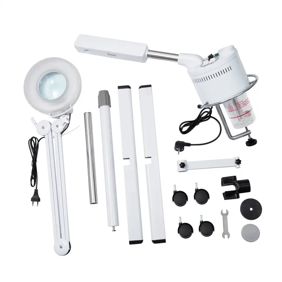 Spray with led magnifier for beauty salons 2 in 1  Face Steamer  For Salon Sauna Vapor ozone Vaporizer Facial Steamer