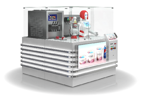 KiKi ice-cream coffee juice vending machine kiosk