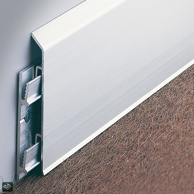 Customized Aluminum skirting board for wall base protection in flooring accessories