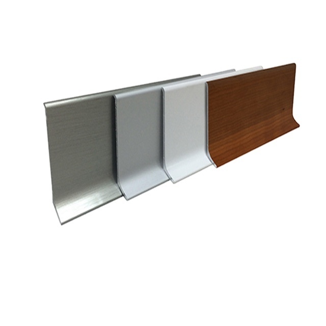 Customized Aluminum skirting board for wall base protection in flooring accessories