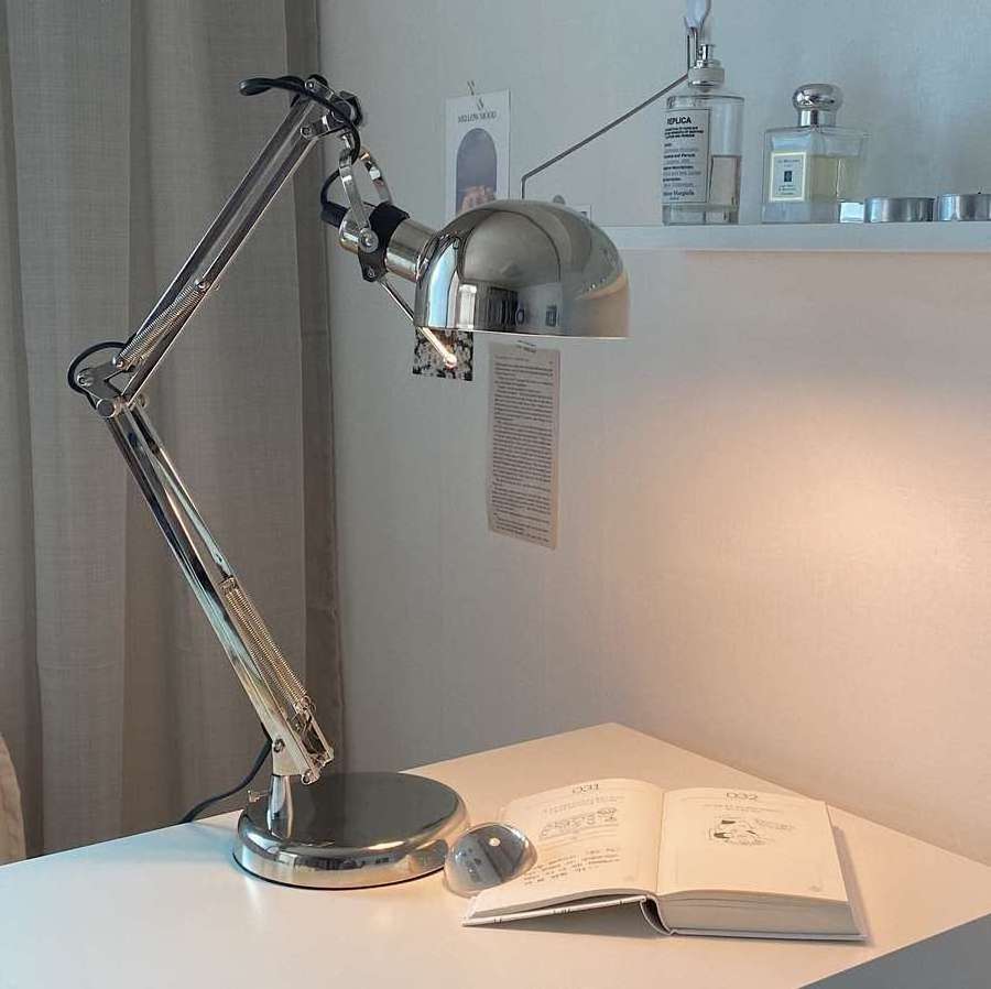 European modern decorative bedside table lamp Double Arm Desk Study Lamp Iron Material Swing Arm Task Lamp Hotel reading light