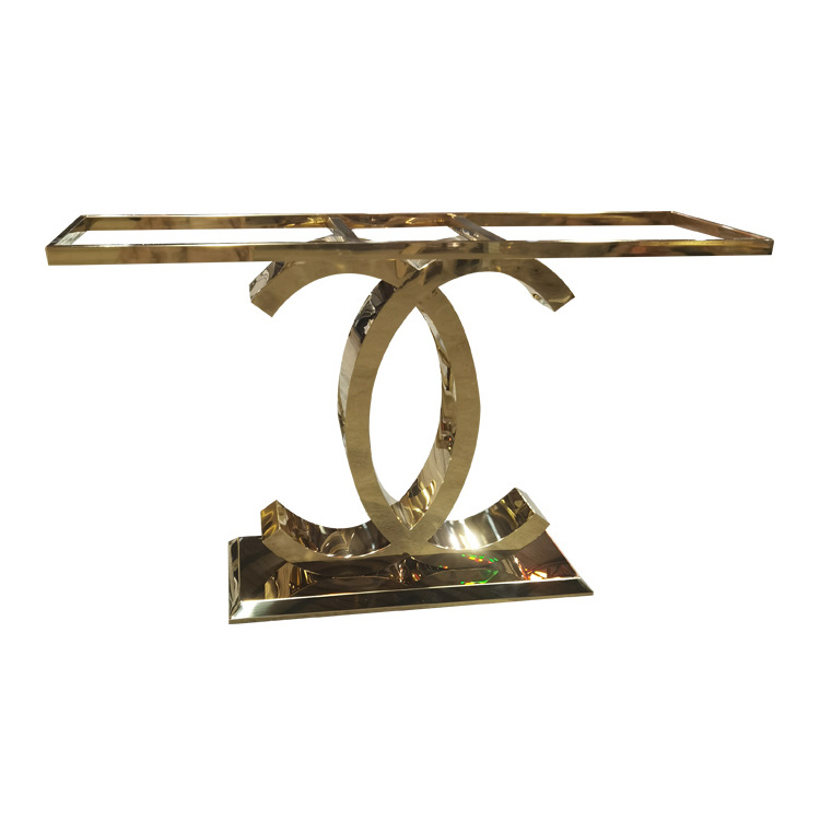 Marble Top Irregular Stainless Steel Base Console Table The Foot Of The Entryway Table  Gold Stainless Steel Leg