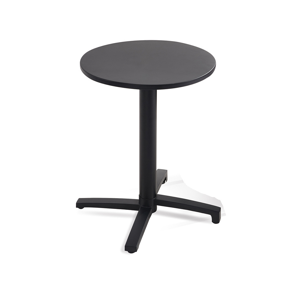 Black Aluminum round Bistro Table for Outdoor Furniture Cafe Shop and Home Dining Garden and Patio Bar Furniture