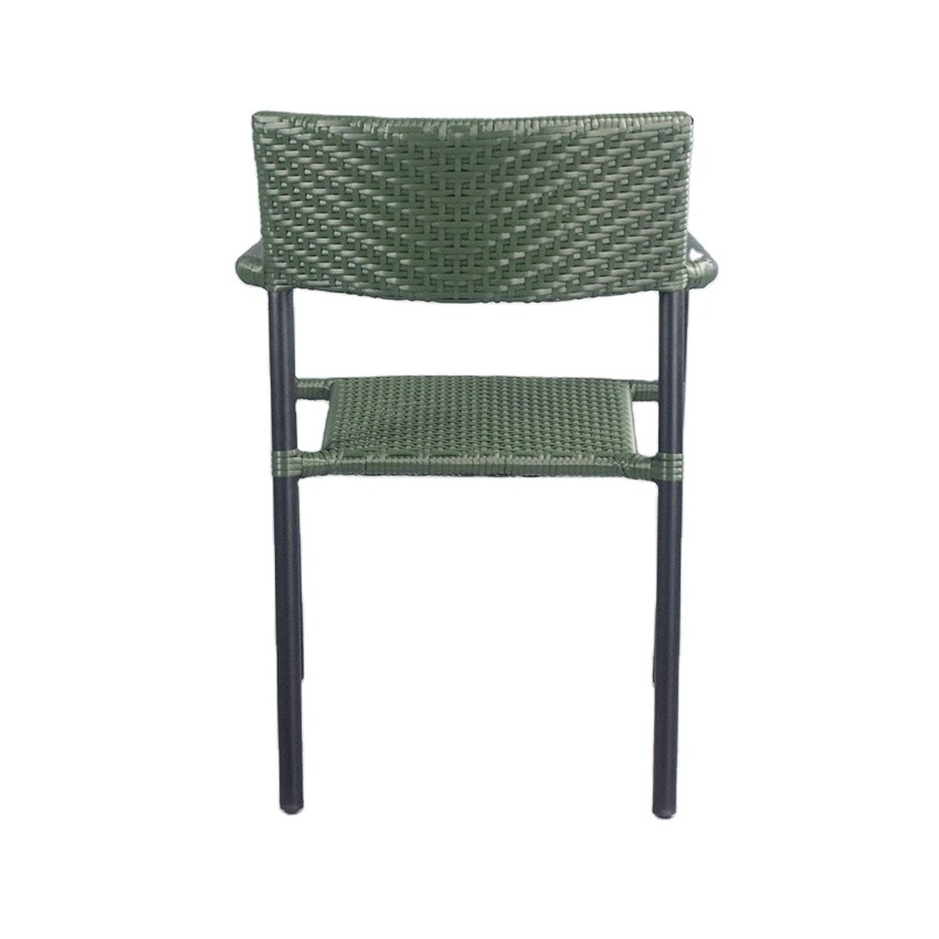 Factory Wholesale Rattan Wicker Chair Waterproof Garden Chair Classic Patio Yard Dining Chair Lightweight Restaurant Armchair