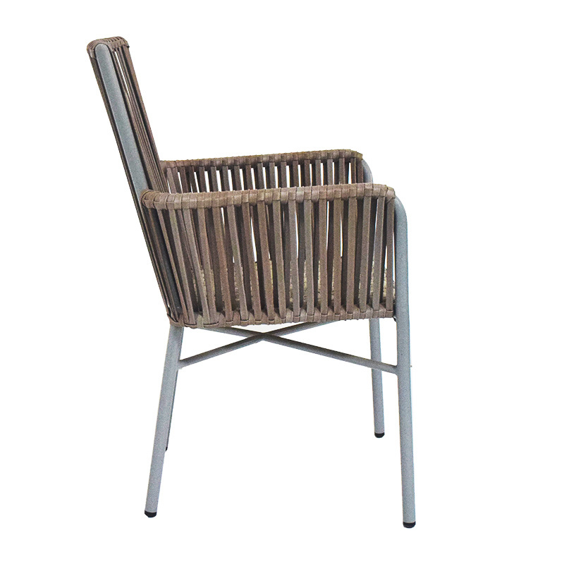 Outdoor Aluminum Rattan Chair for Garden Dining Patio Metal Furniture for Restaurant Hotel Living Room Villa