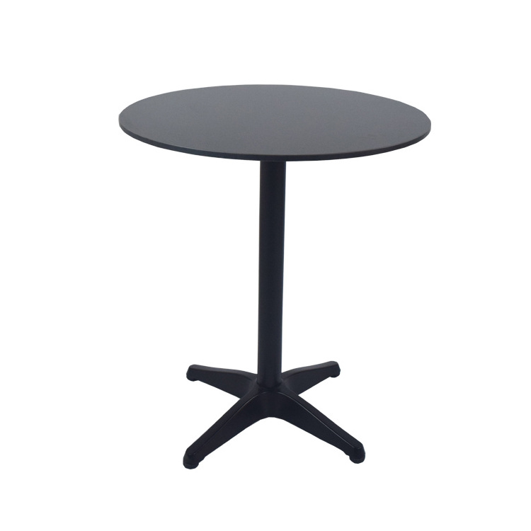 Black Aluminum round Bistro Table for Outdoor Furniture Cafe Shop and Home Dining Garden and Patio Bar Furniture