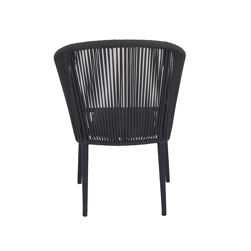 Comfortable Aluminum Rope Woven Chair with Cushion For Restaurant Dining dinner Garden Club Coffee Leisure