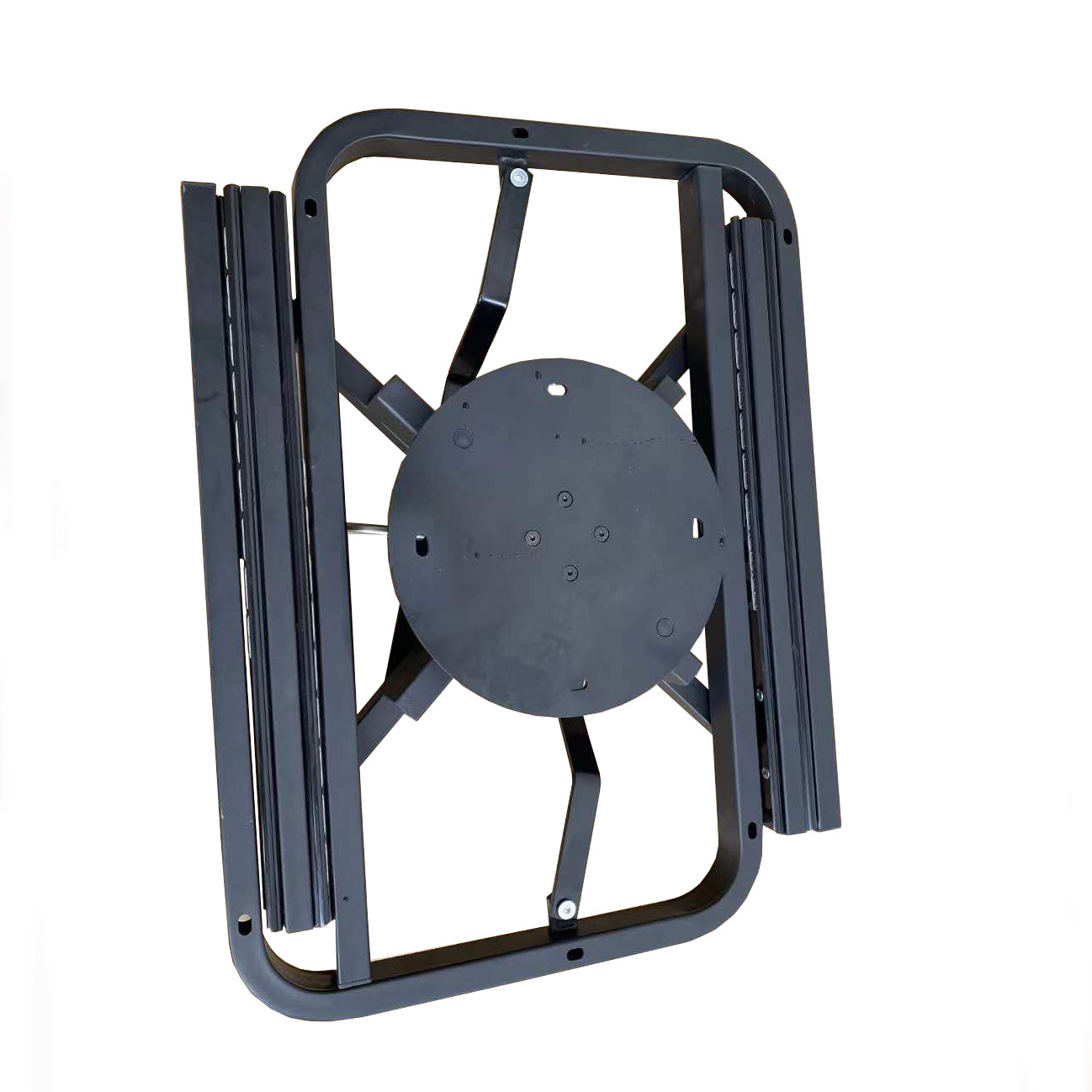 Multi-functional furniture butterfly transformable mechanism square table converting into round table folding extend frame