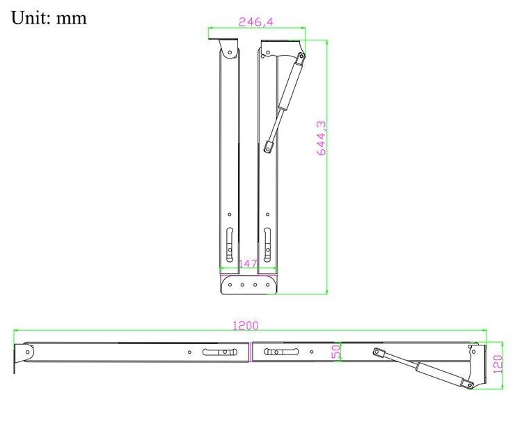 Kitchen furniture of wine convertible cabinet dining table fold up hidden extendable mechanism hardware fitting