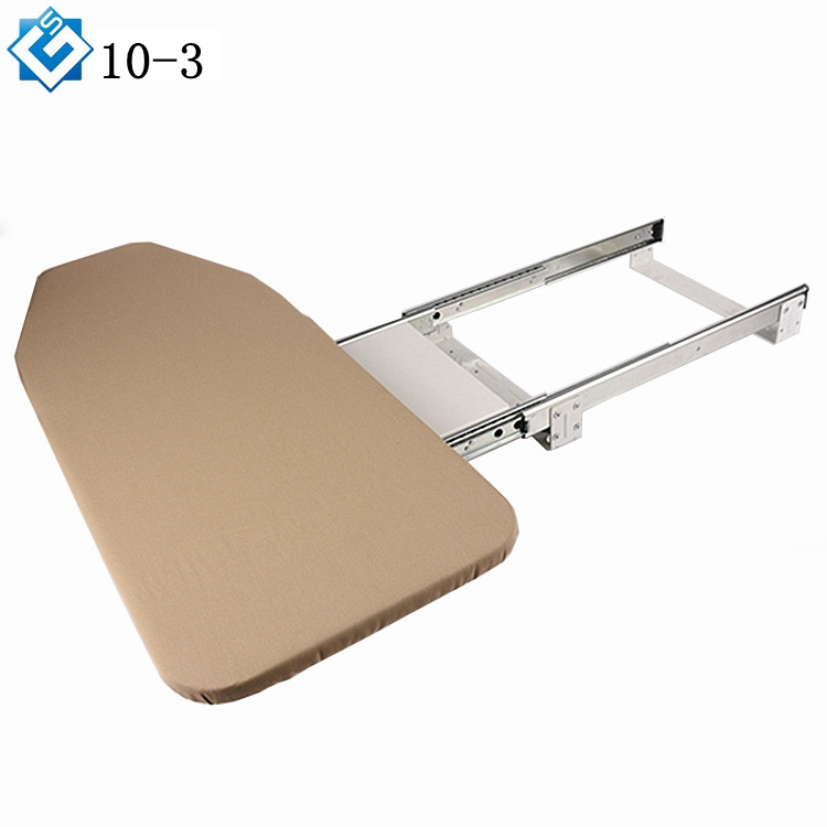 Space Saving Kitchen Furniture Accessories Hidden in-wall Cabinet Pull Out Slide Rotary Drawer Folding Ironing Board