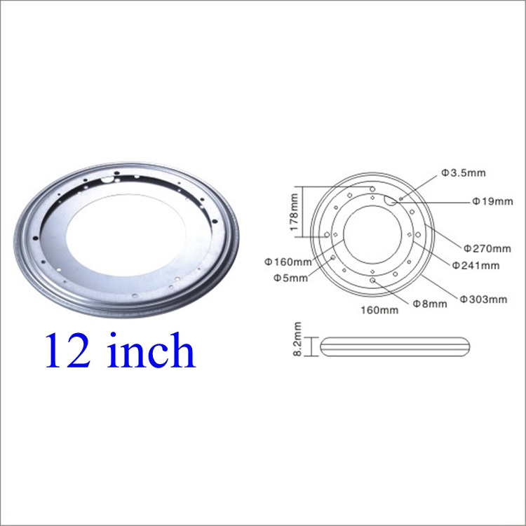 Gold Shine Factory Swivel Turntable Lazy Susan Rotating 12" or 303mm Round Metal Ball Bearing Rotating Table Swivel Plate