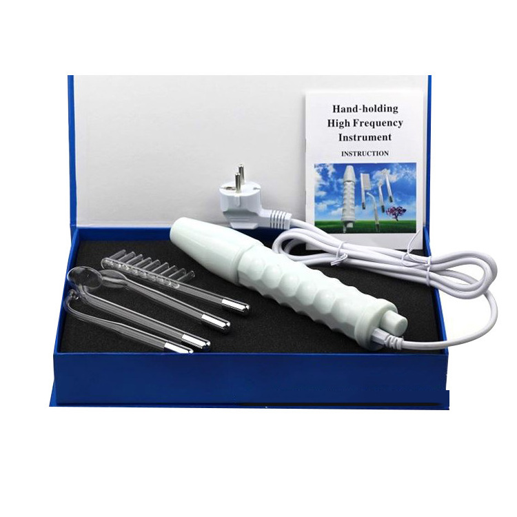 Portable ozone high frequency facial machine wand galvanic lifting high frequency micro current hair growth comb