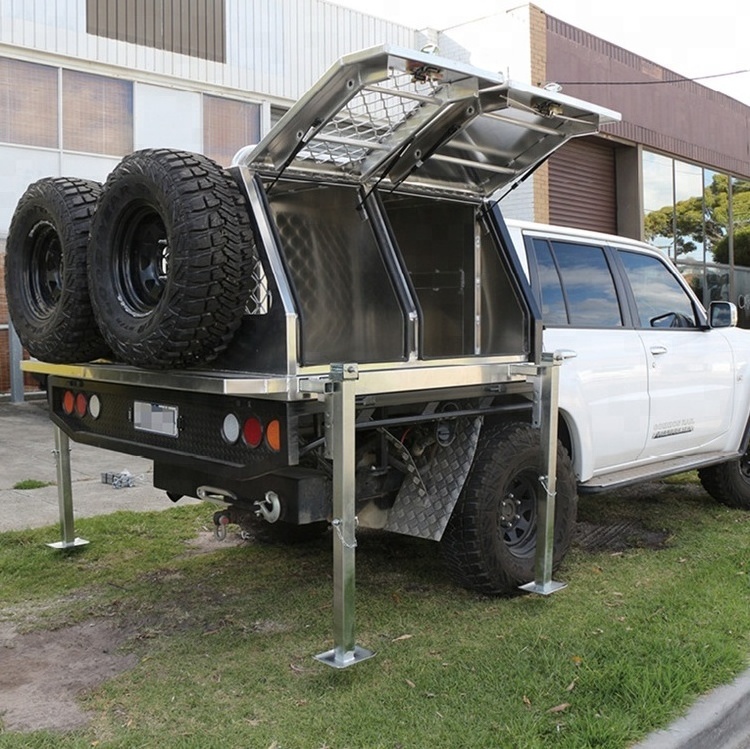 2 Doors Aluminum Ute Canopy With Dog Box And Custom Ute Tray With Trundle Drawer/head Board/tail Gate/sides