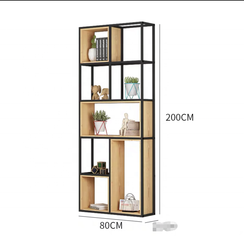 Liyu office furniture Contemporary high quality bookcase wooden bookshelf stainless steel frame bookshelf