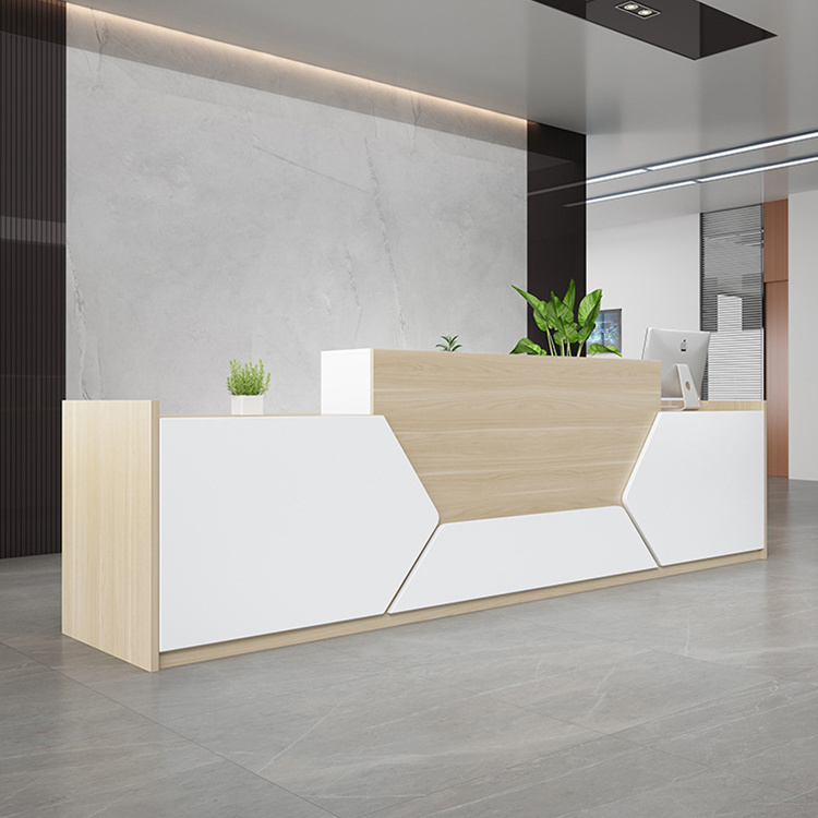 Liyu Wholesale customization of Custom Modern Wood Salon Gym Shop  Cash Counter Hotel Salon Spa White Reception Desk for Sale