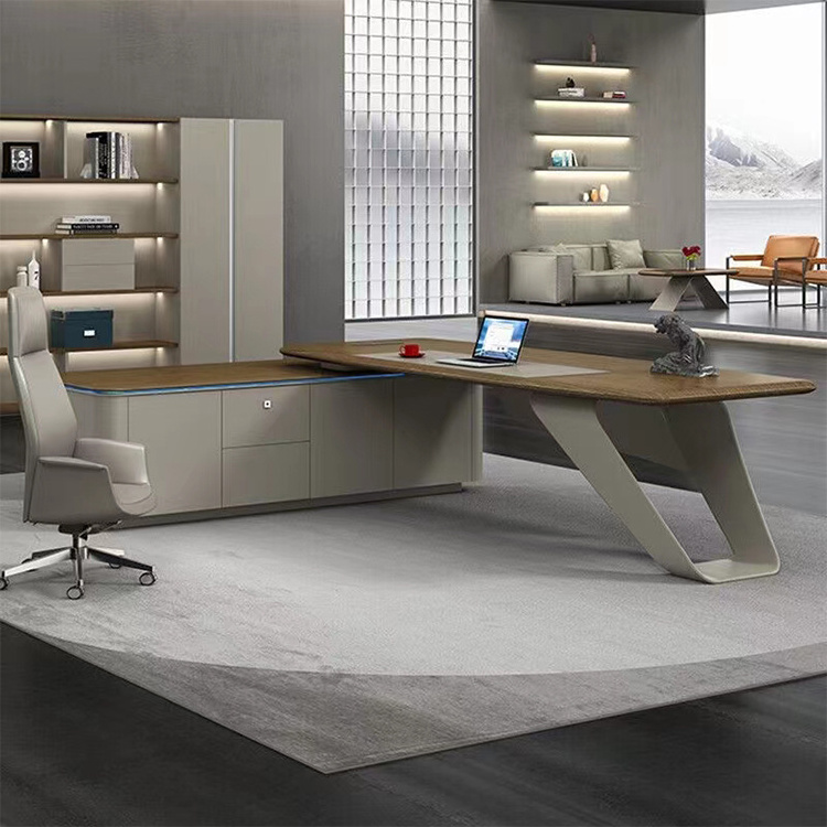 Luxury  Furniture Executive Leather Desk  Boss  Desk L Shape  Director office furniture modern design