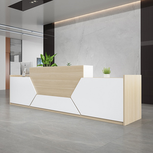 Liyu Wholesale customization of Custom Modern Wood Salon Gym Shop  Cash Counter Hotel Salon Spa White Reception Desk for Sale