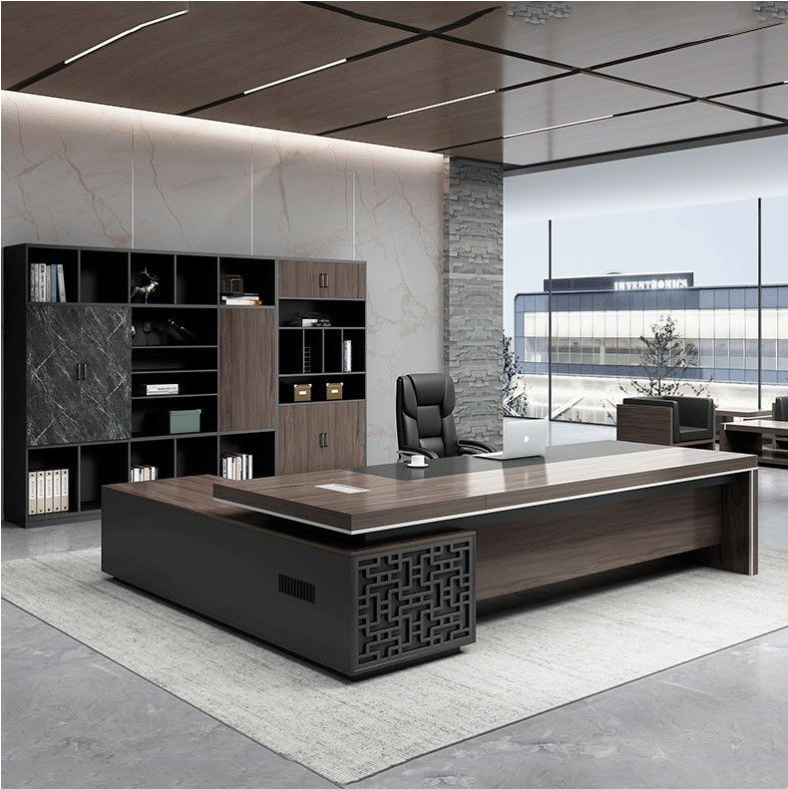 Factory Direct Wholesale Luxury Modern Wooden Boss Desk manager office table design