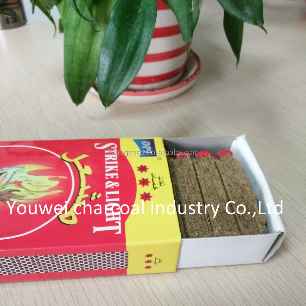 Customized Size Fireplace matches Firelighter Paper Wax Fire Match BBQ Fire starter For Starting Fire