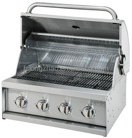 Outdoor Kitchen built in BBQ grill 3 4 Burner Stainless Steel Gas Grill with temperature sensor