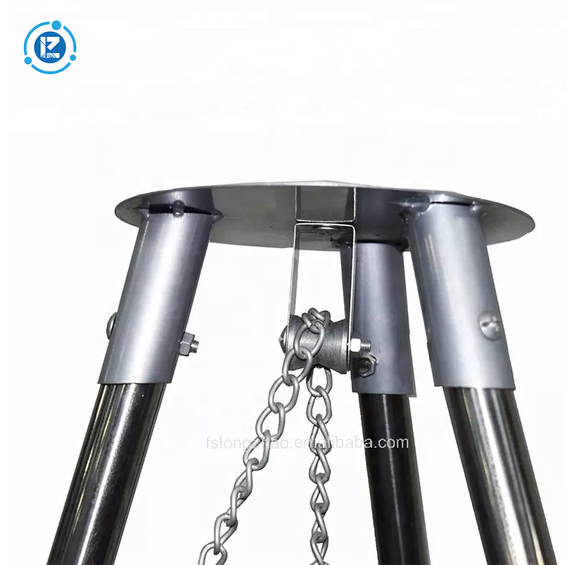 Adjustable Height Swing outdoor charcoal wood fire pit camping cookware brazier bbq tripod hanging grill