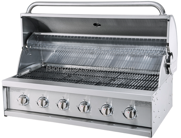 Outdoor kitchen commercial restaurant large cooker built in bbq grill 5 6 burner Smokeless Stainless Steel Gas Grill