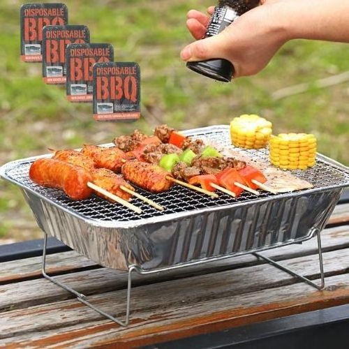 Aluminum barbecue instant grill disposable bbq grill in foil tray