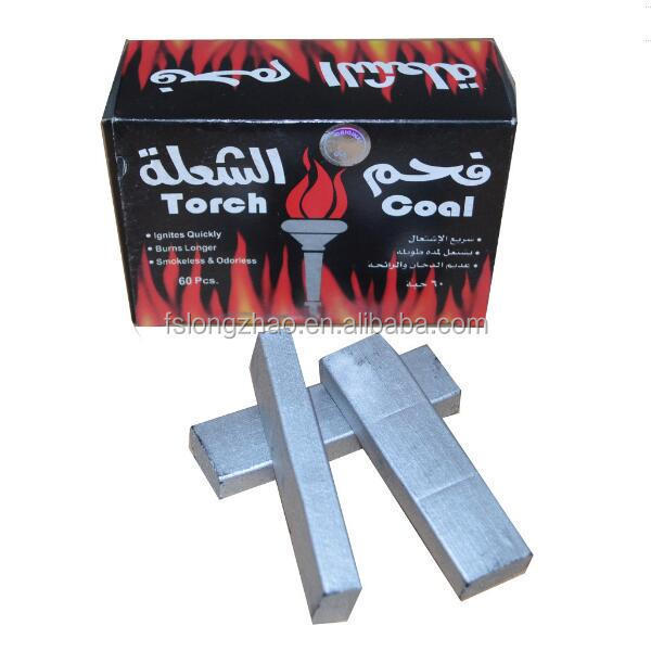 No flavor long burning time complete combustion hot high calorific value stick silver charcoal for hookah