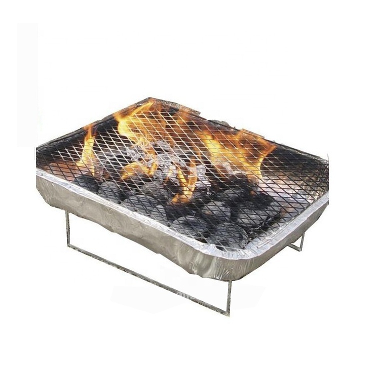 Aluminum barbecue instant grill disposable bbq grill in foil tray