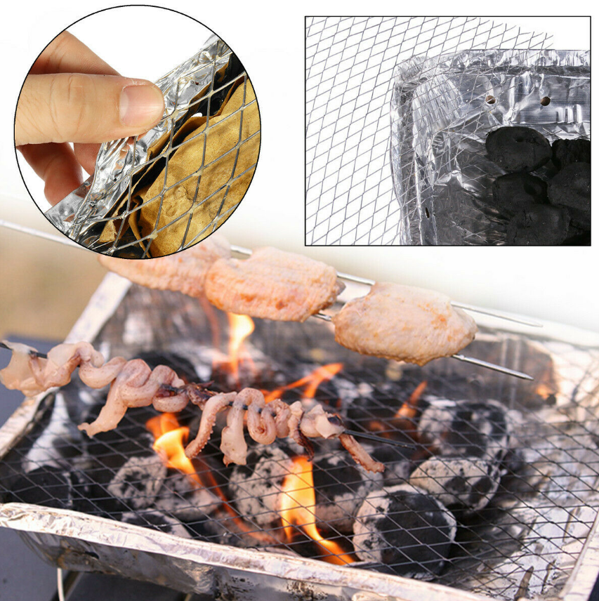 Convenience camping bbq disposable aluminium foil bbq grill pan