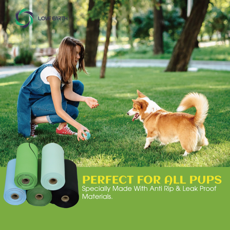 Pet Accessoire Pet Dog Waste Compostable Clean Poop Bags Pick Up Degradable Pooper Bags for Dogs Waste Bag Pet Supplies