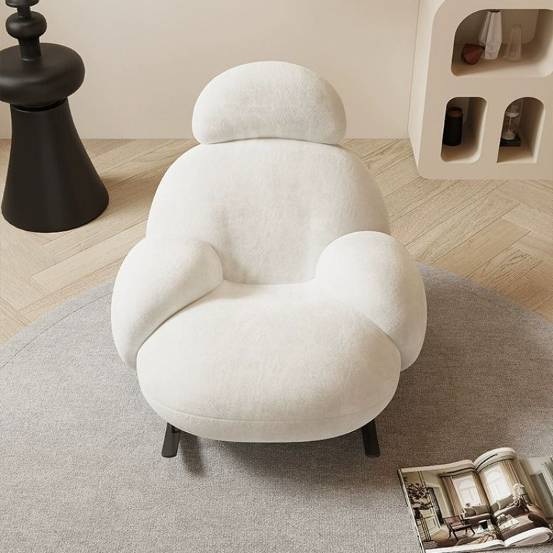 New design Living Room Furniture Canape Salon Single Recliner Sofa Comfort Relaxer Lounge Adults Rocking Chair In White