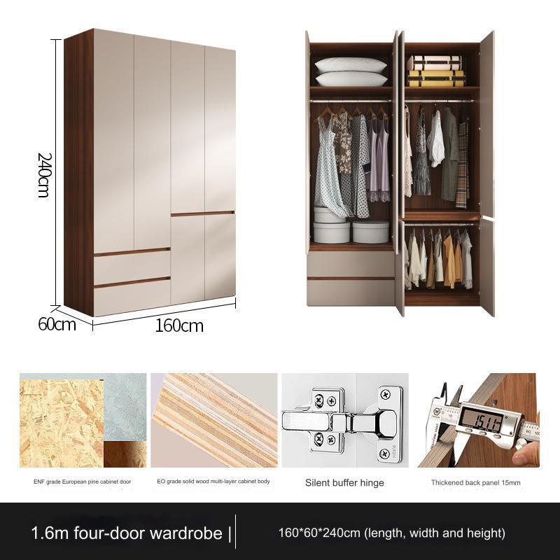 Bedroom Cupboard Portable Storage Organizer Clothes Wooden  Hot Selling Adult Modern Wardrobe Closets