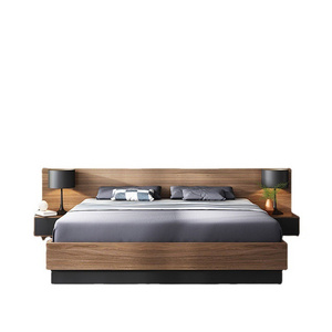 Japanese Style Tatami Bed Frame Modern Solid Wooden Platform Bed With Optional Storage And Nightstand