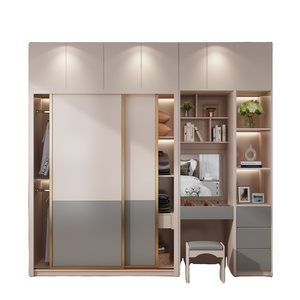 factory price sliding door wardrobes golden frame wardrobe closet