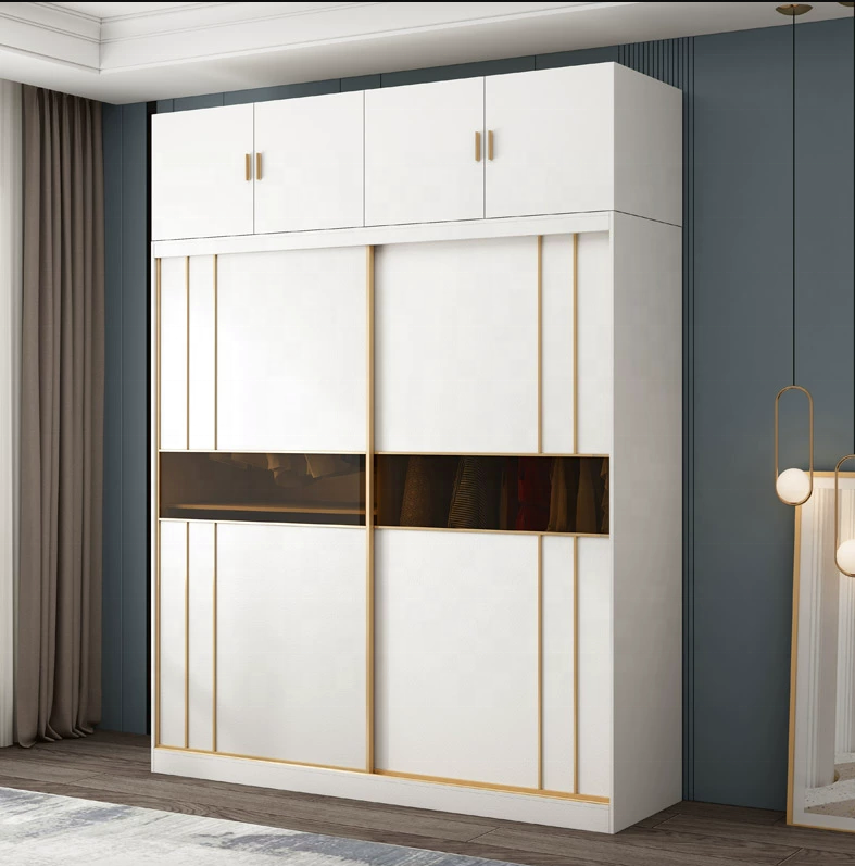 3 Door Wardrobe  Custom Mdf Lacquer Bedroom Single Door Closet