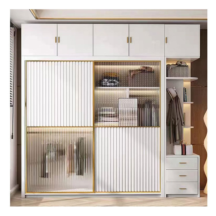 Customized 2 Door Modern Armoire Walk In Closet Wardrobe Corner Cabinet