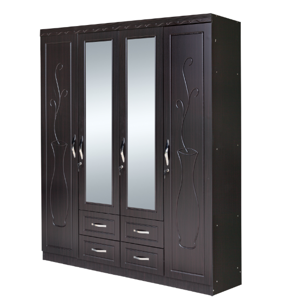 Modern  closet designs mooden Door Bedroom furniture open wardrobe