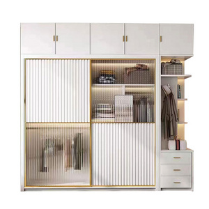 Customized 2 Door Modern Armoire Walk In Closet Wardrobe Corner Cabinet