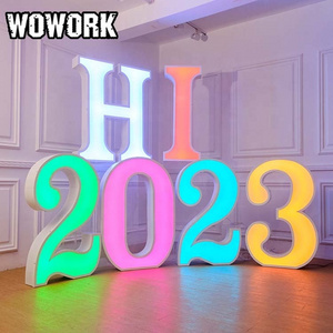 2024 WOWORK  led giant 3ft big marquee letter alphabet channel light up letters for event decoration equipment