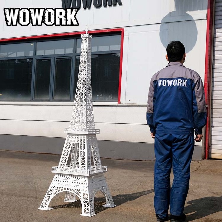 WOWORK factory wholesale giant large 6ft 8ft 10ft PARIS Eiffel Tower with letters light for wedding centerpieces decoration