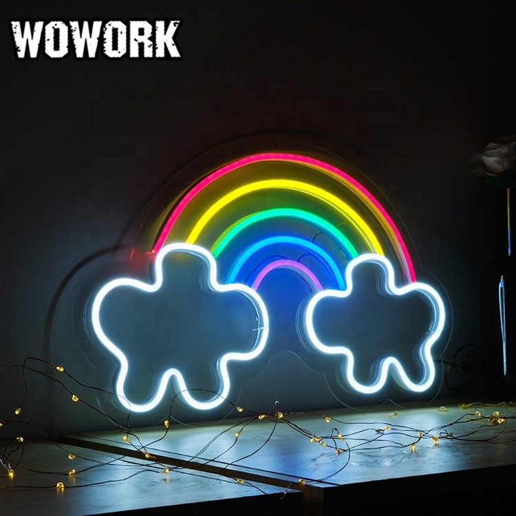 2024 WOWORK ins flexible neon light DC 12v Fashionable LED dmx flex Neon Sign custom for Outdoors or Indoors wall mounted